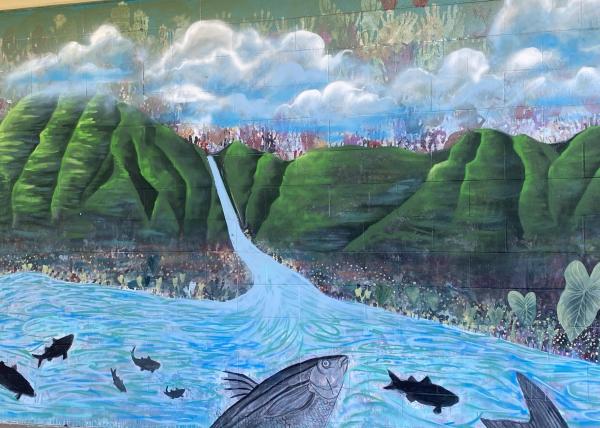 Classroom wall painting in O’ahu, Hawai’i